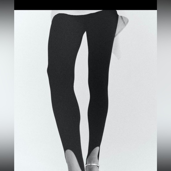 Zara Legging Basic Brown Riding Style Leggings XL - Picture 2 of 6